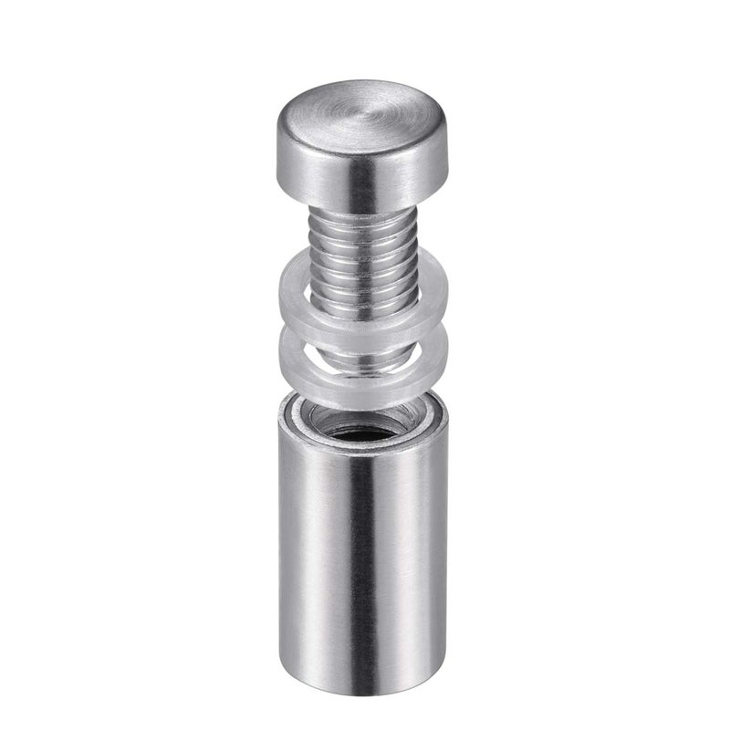 Favide 48 Packs Sign Standoff Screws Advertising Screws Stainless Steel Wall Standoff Mounts Glass Acrylic Nail for Glass Artwork and Sign Displays (1/2 x 1 Inch) - Image 4